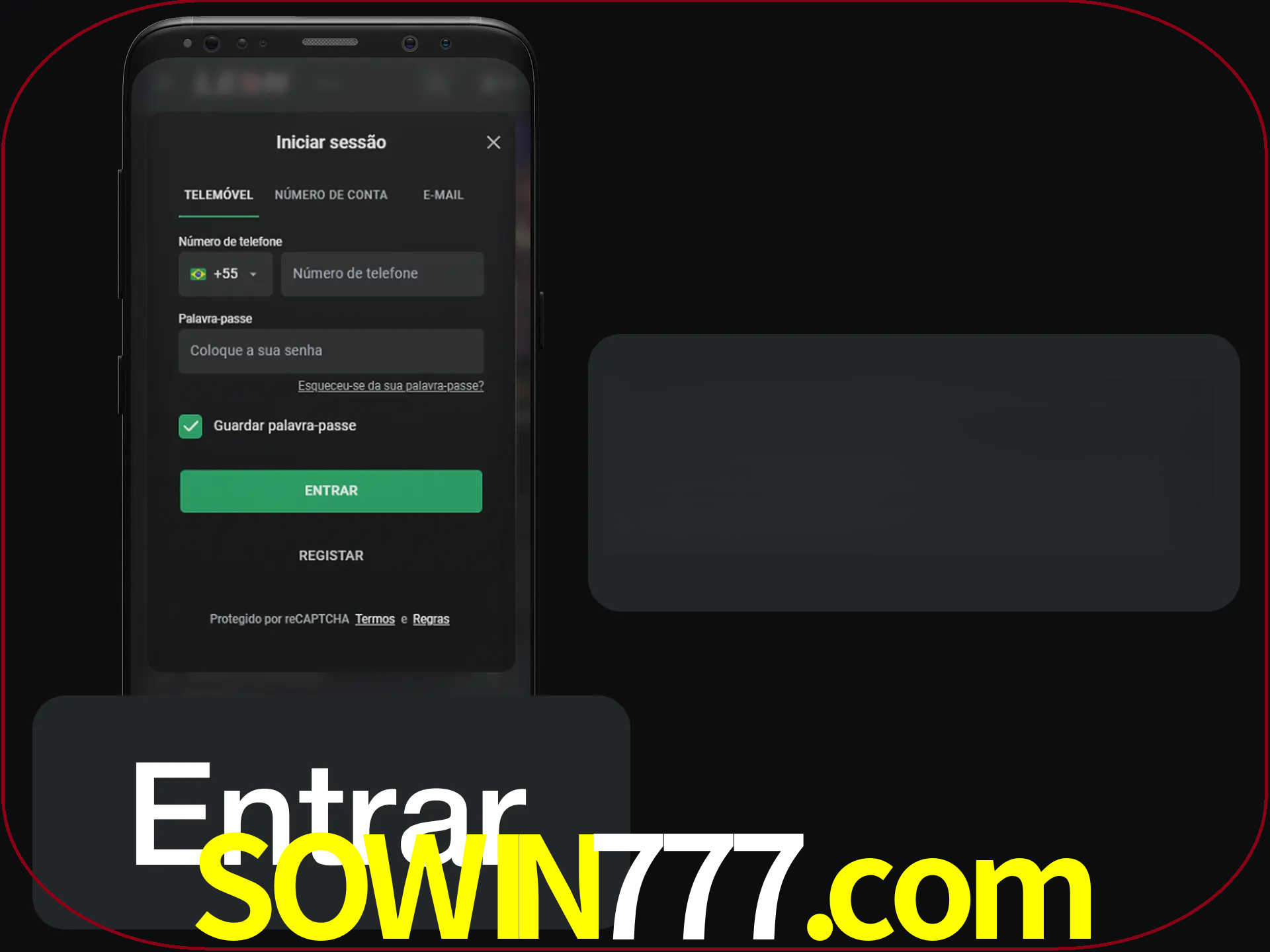 Faça o login para começar a apostar e jogar no cassino.