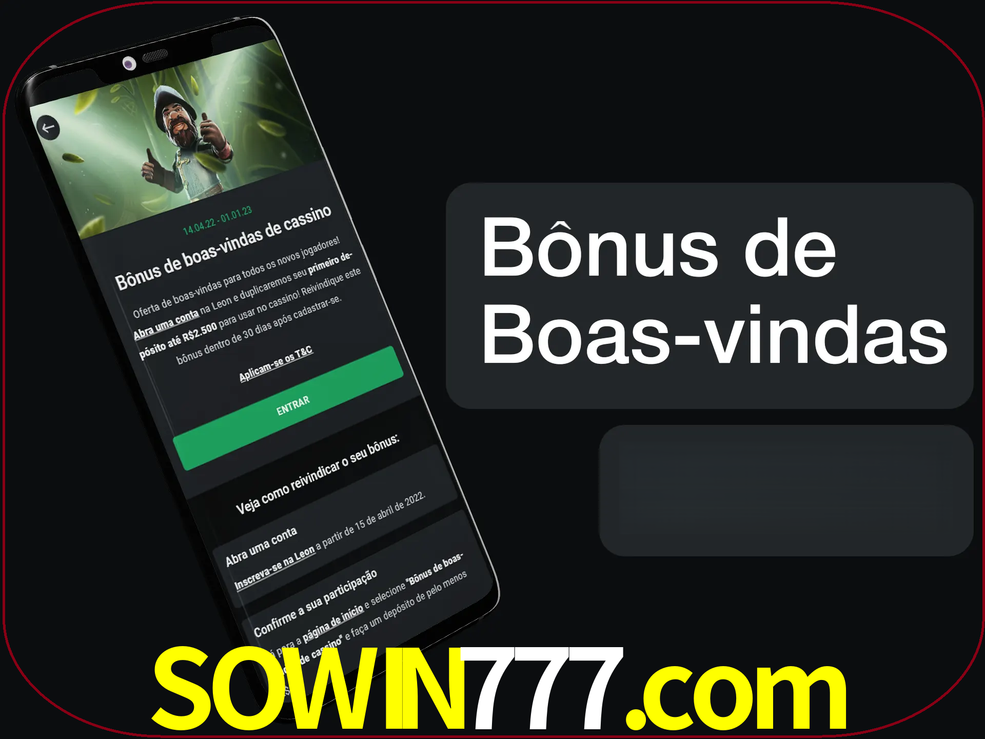 Não se esqueça de usar o bônus de boas-vindas.