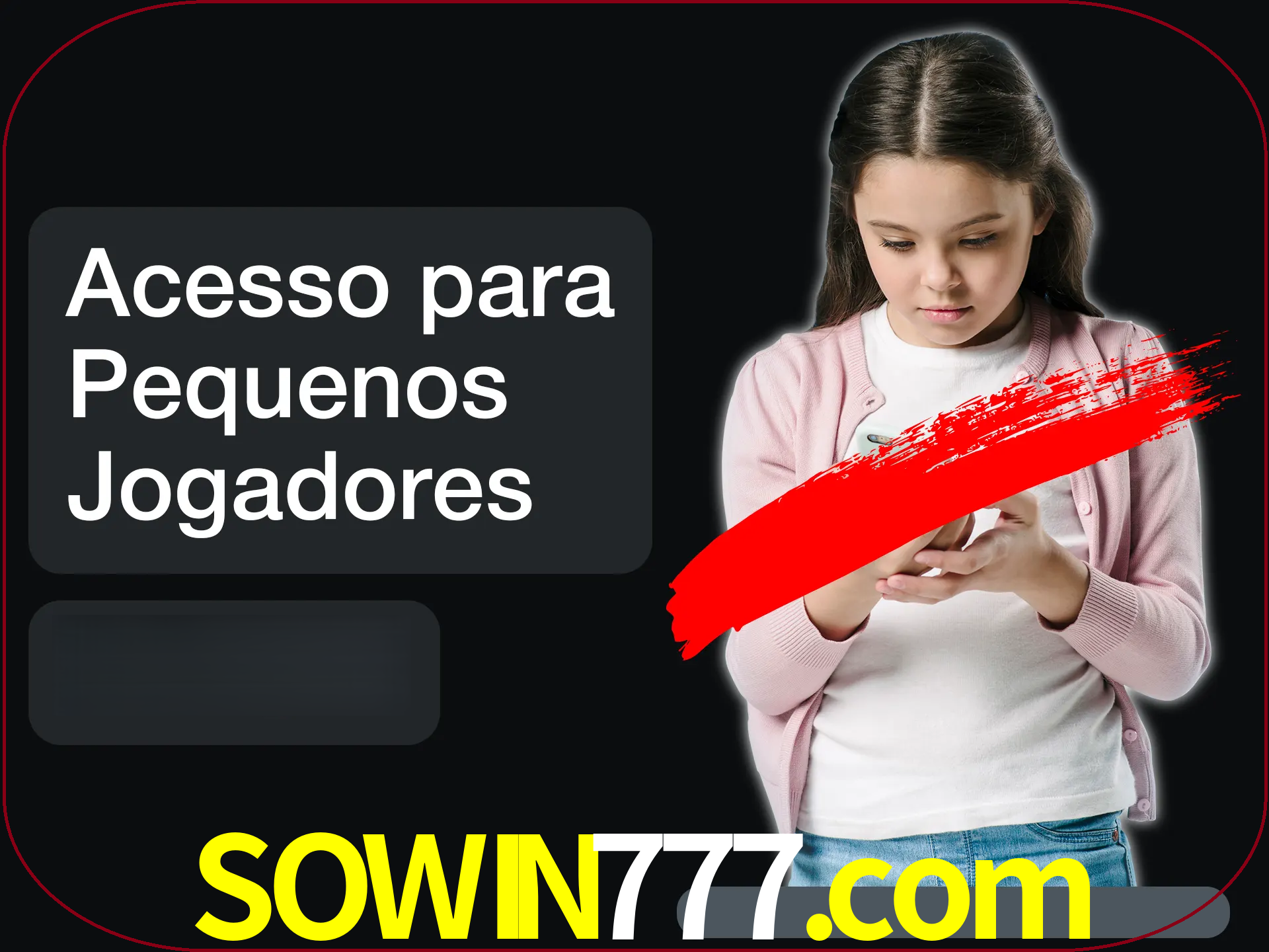 As crianças não podem jogar jogos de cassino.
