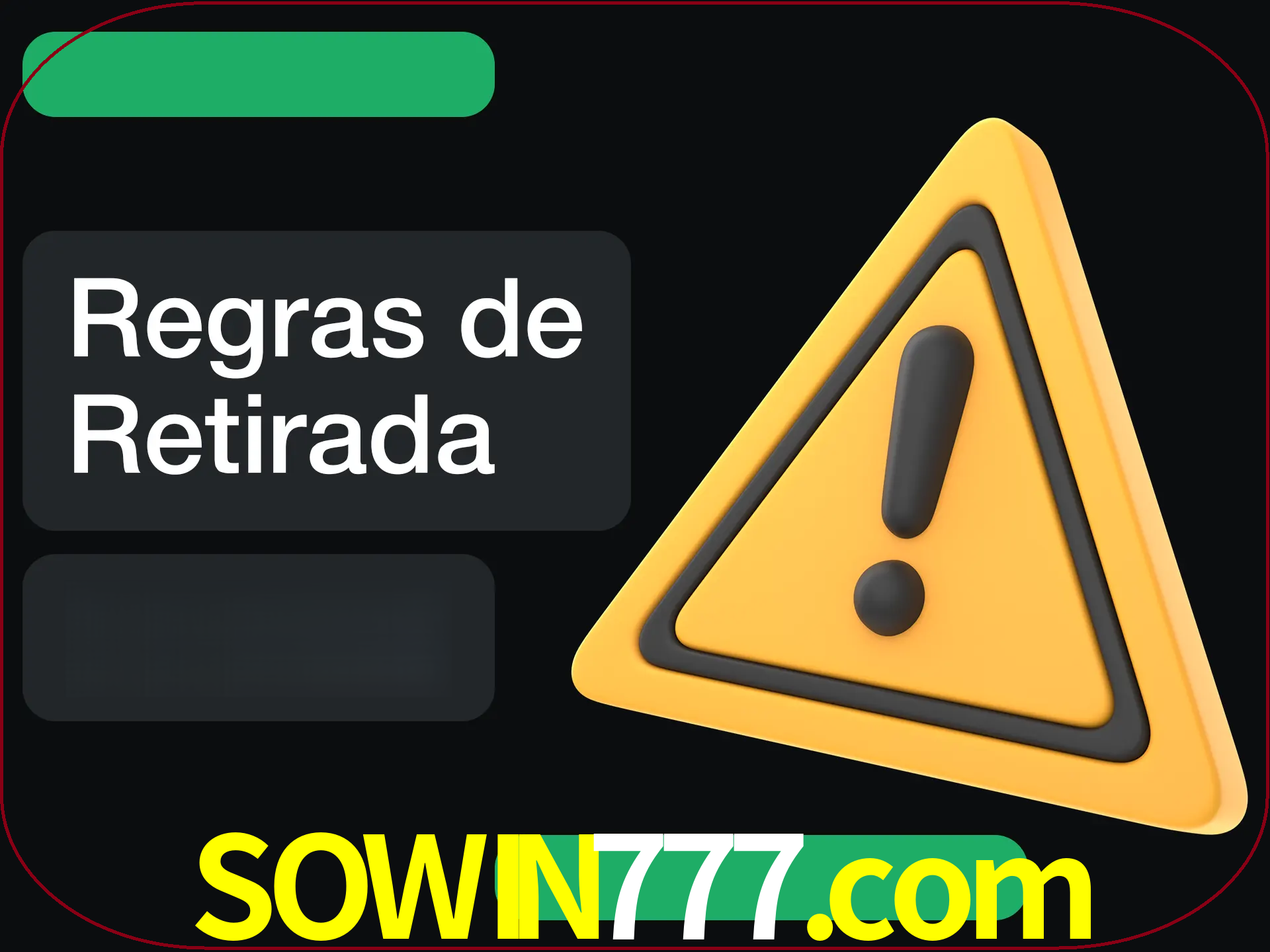 Leia as regras antes de fazer primeiro comdawal.